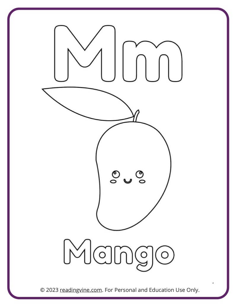 Letter M Coloring Pages