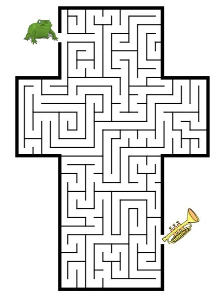 Letter T Maze Coloring Book