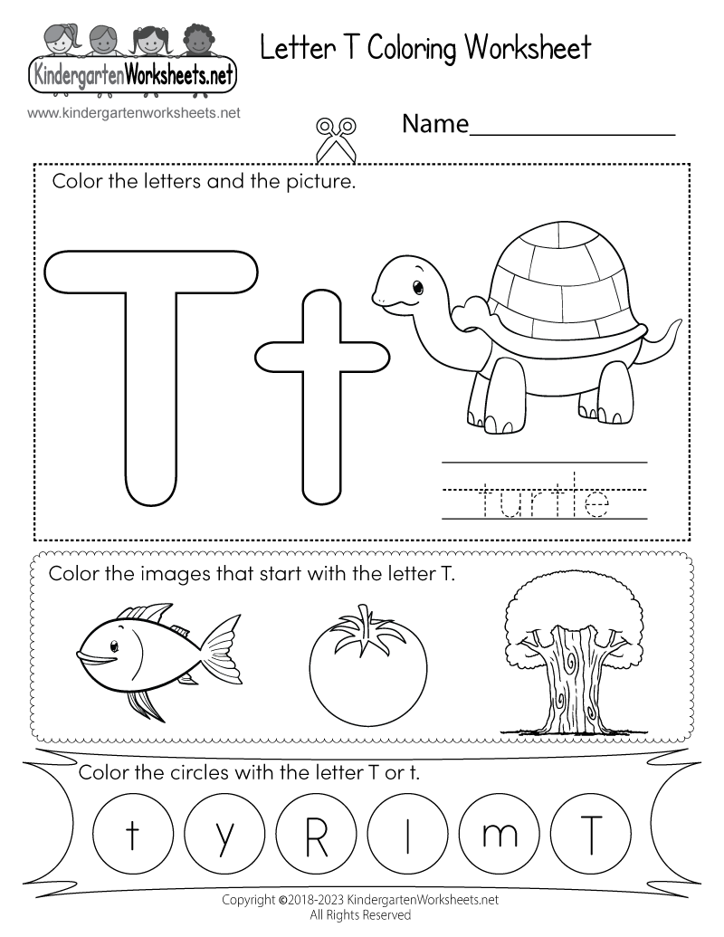 a letter worksheet
