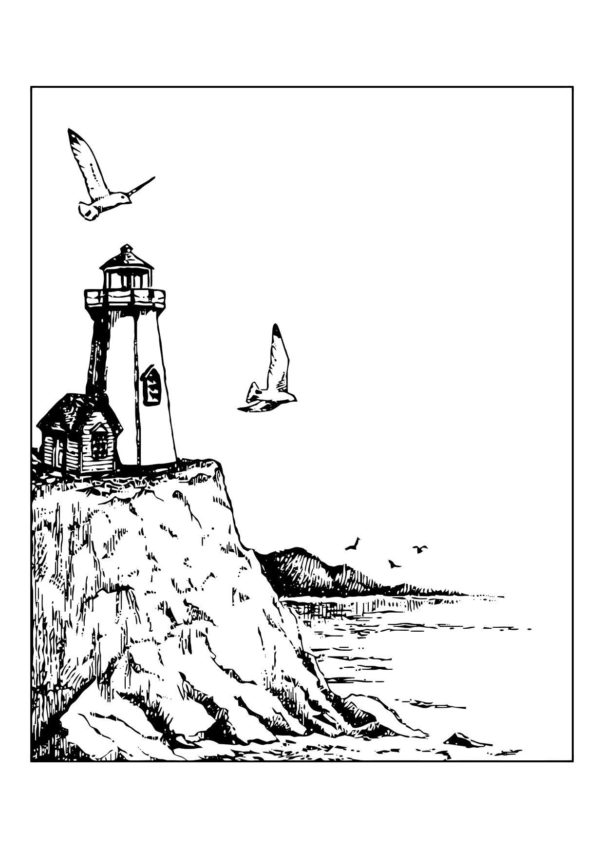 Lighthouse Coloring Pages For Adults Coloring Home