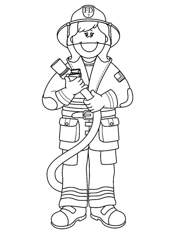 Little Firefighter Coloring Page Free Printable Coloring Pages For Kids