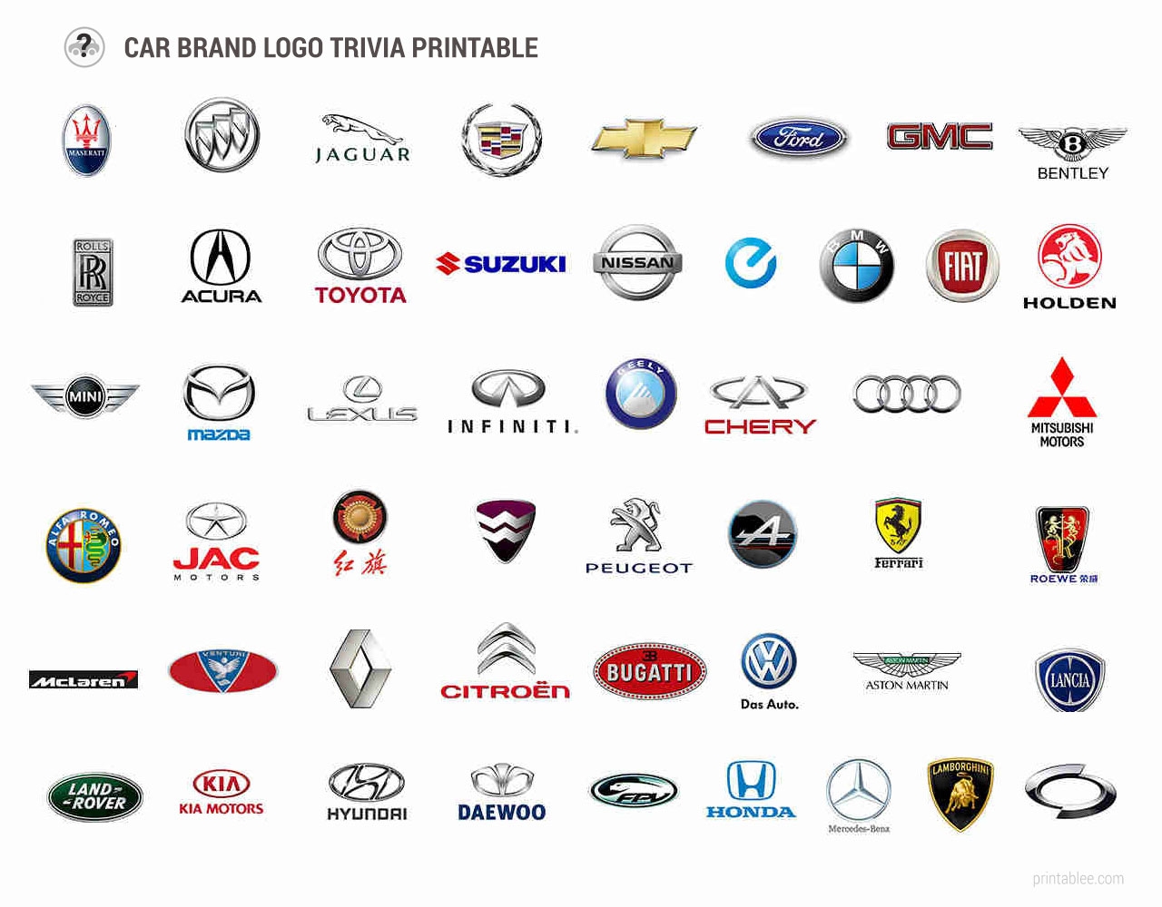Logo Trivia Printable Logo Quiz Logo Quiz Games Guess The 55 OFF