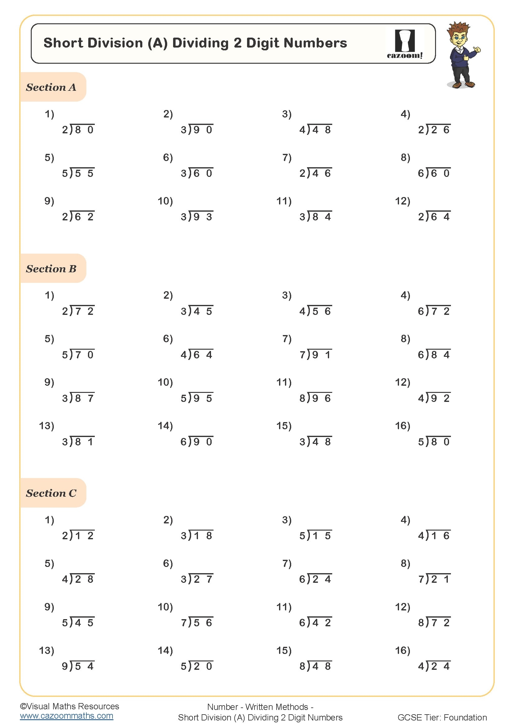 2 digit by 2 digit division worksheets
