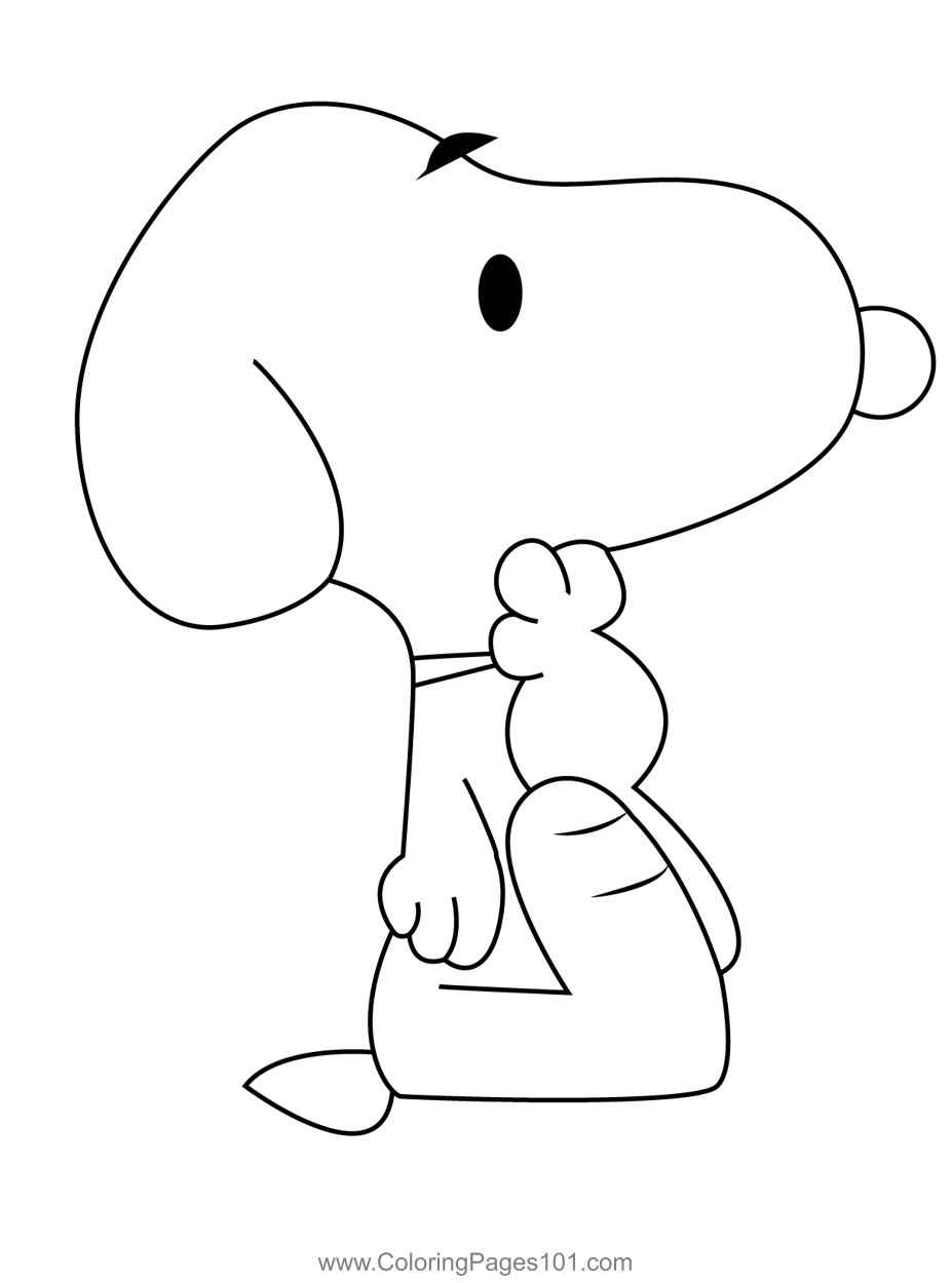 snoopy coloring pages free