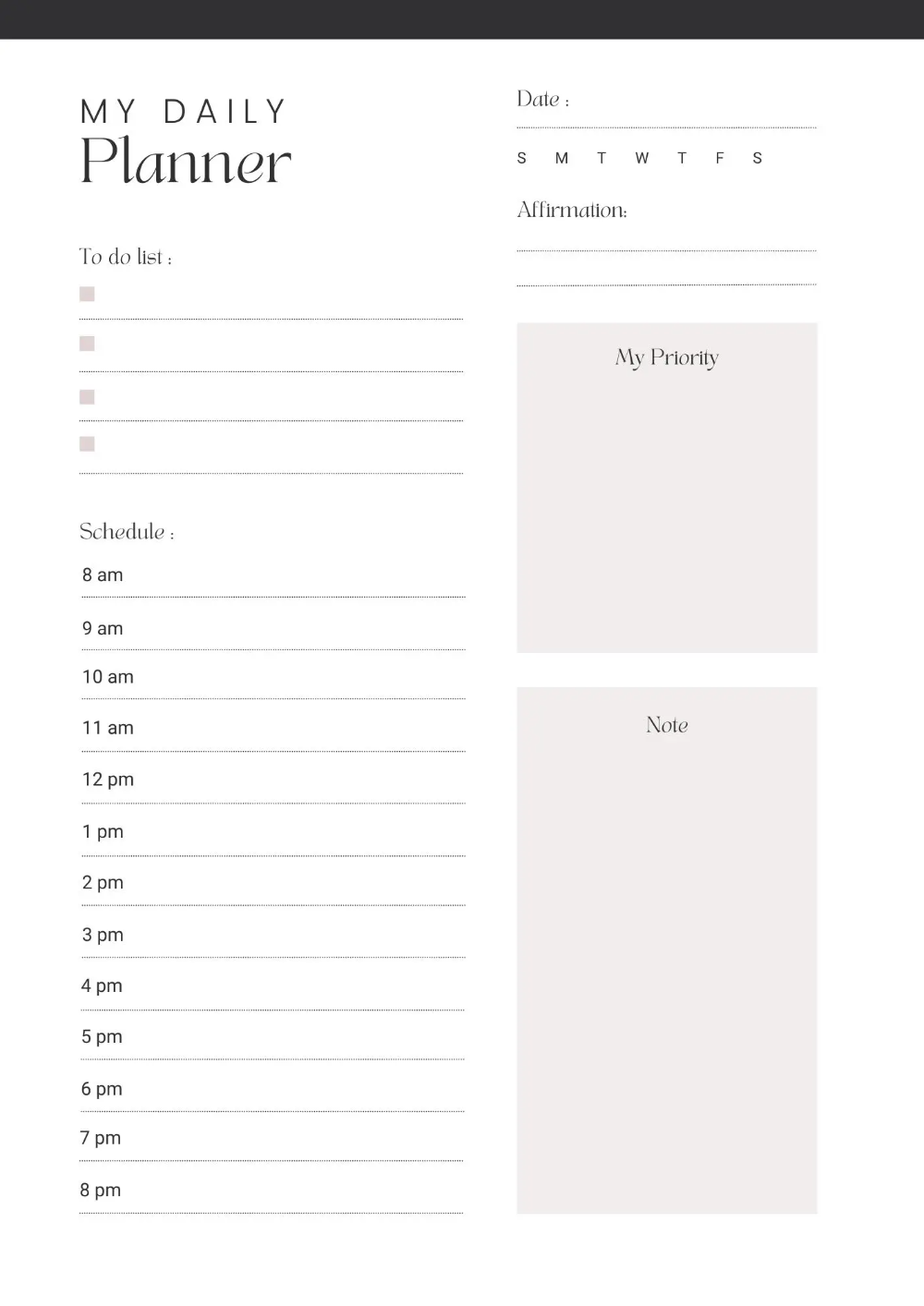 free printable planner templates