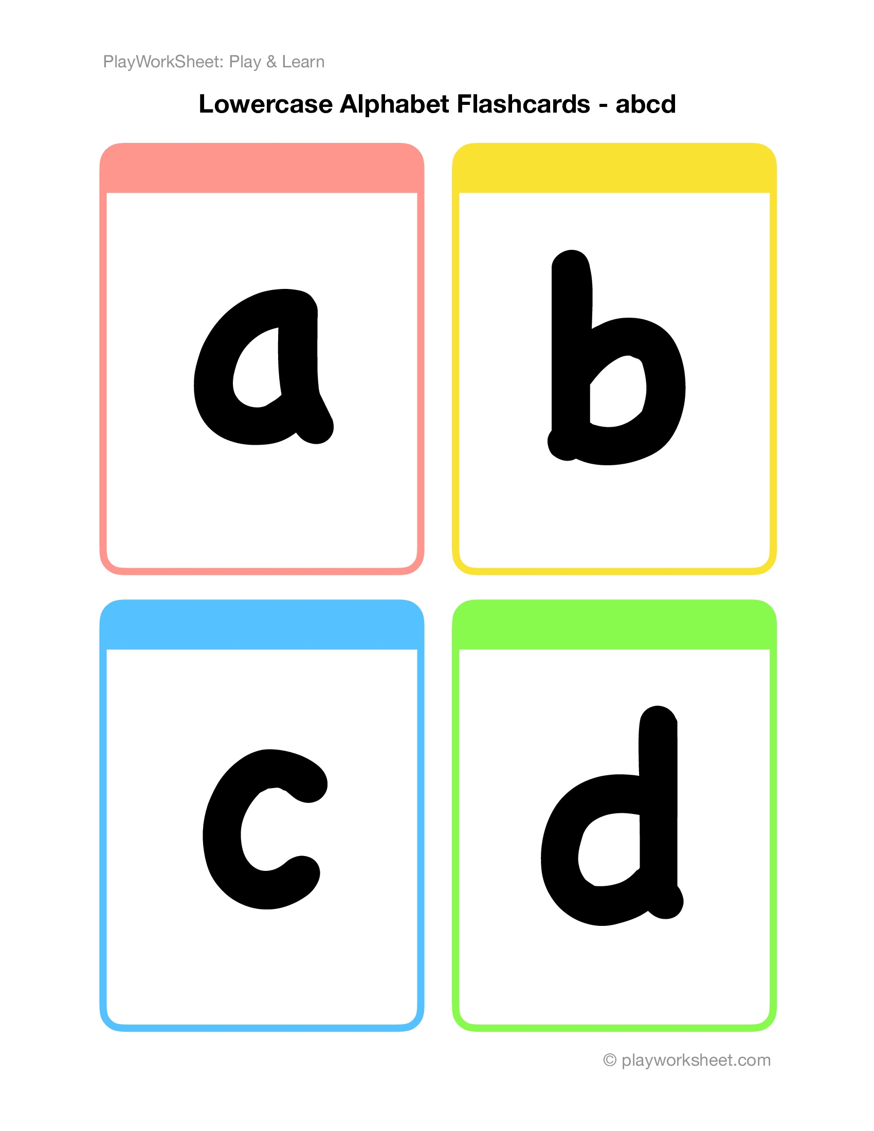 Lowercase Letters Free Printable Alphabet Flash Cards Baysection