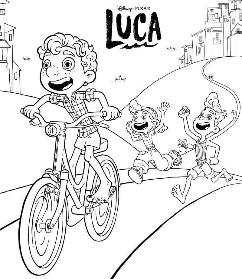 Luca Characters Coloring Page Free Printable Coloring Pages For Kids