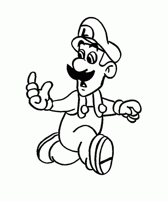 Luigi Coloring Pages Coloring Home