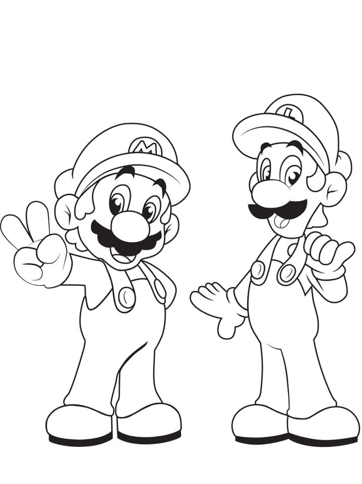 Mario And Luigi Color Pages