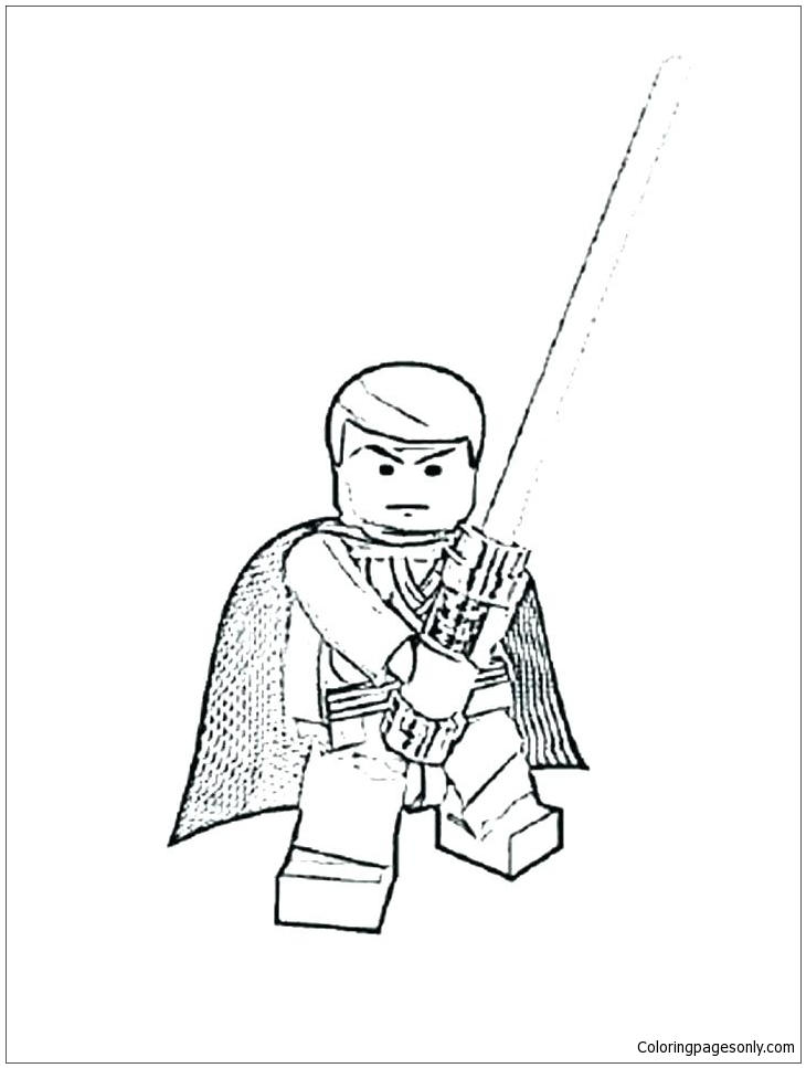 Luke Skywalker Coloring Page Free Printable Coloring Pages