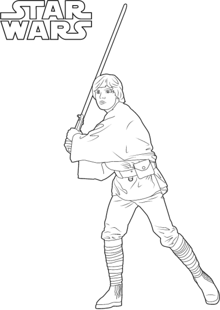 Luke Skywalker Coloring Pages Free Printable Coloring Pages For Kids