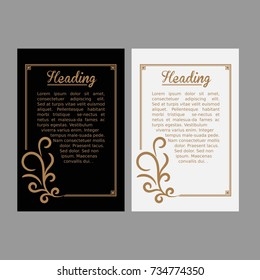 Luxury Black White Invitation Template Vintage Stock Vector Royalty