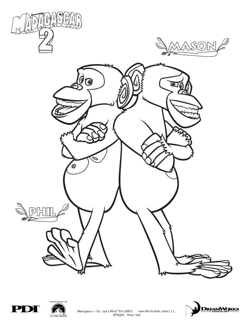 Madagascar 4 Coloring Pages Coloring Home