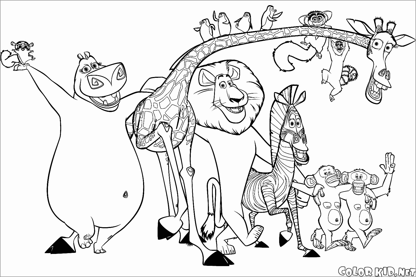Madagascar Animals Coloring Pages ColoringBay