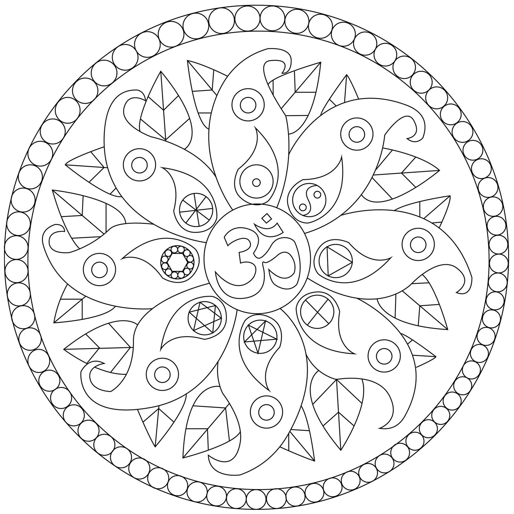 Mandalas Coloring Pages Printable Easy