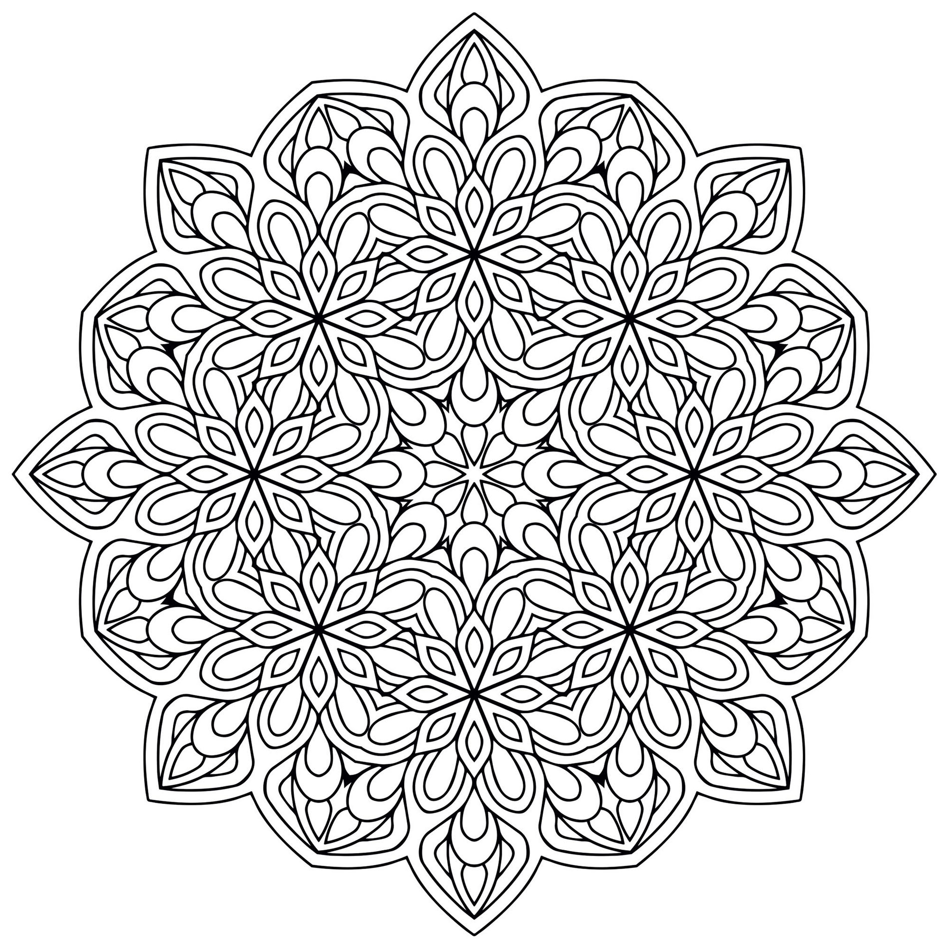 Mandala Zen Anti stress Mandala Coloring Pages For Kids