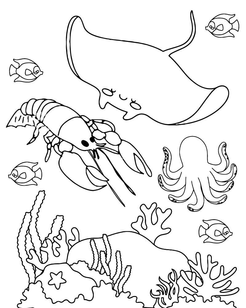 Marine Life Coloring Pages