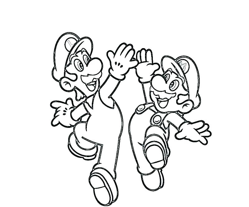 Luigi And Mario Coloring Pages