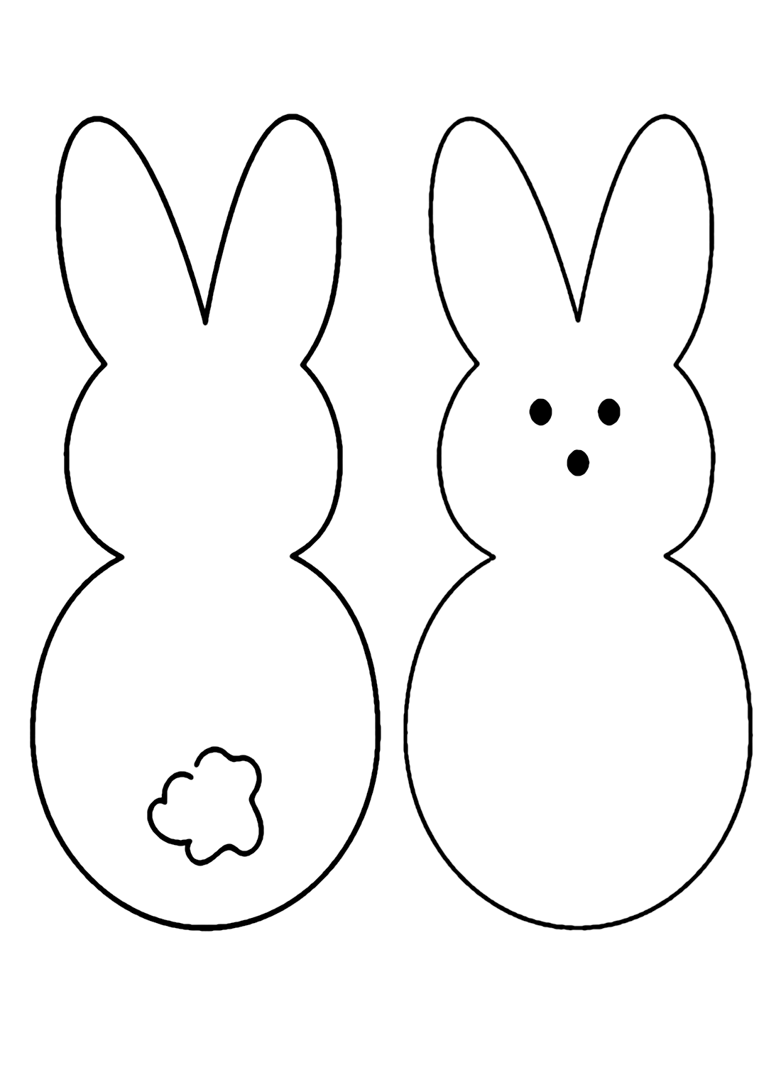 Marshmallow Peeps Coloring Page Free Printable Coloring Pages