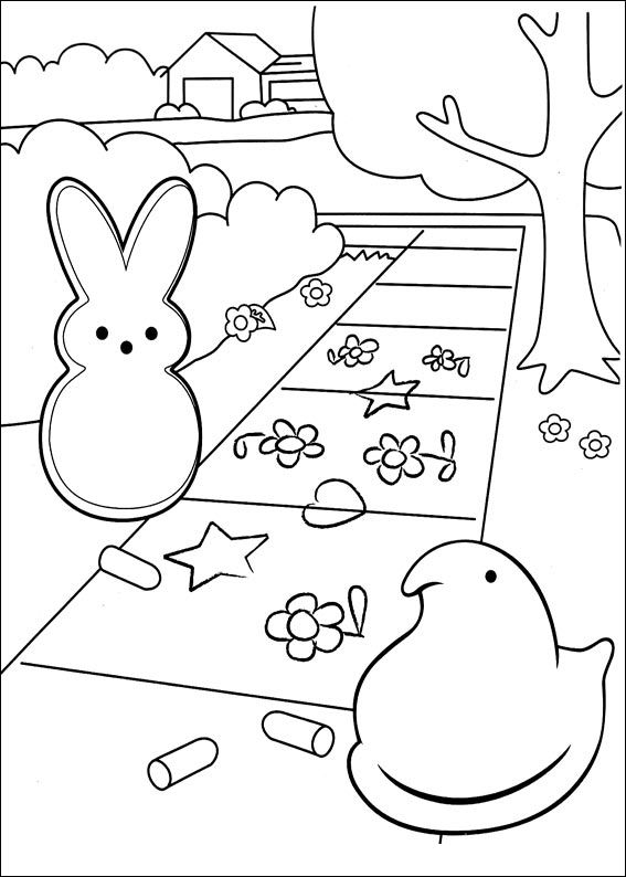 Marshmallow Peeps Coloring Pages Coloring Home