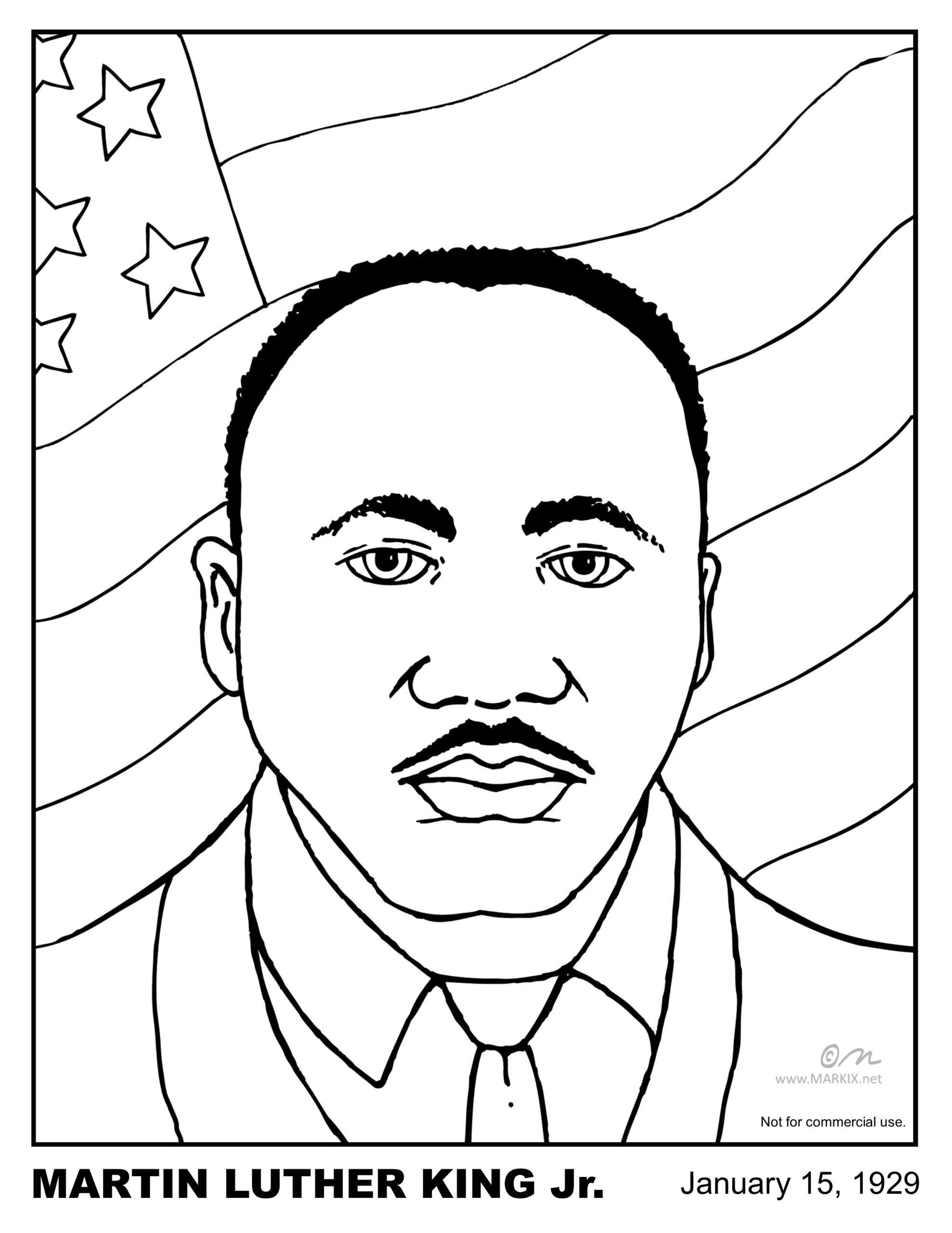 Martin Luther King Jr Coloring Page