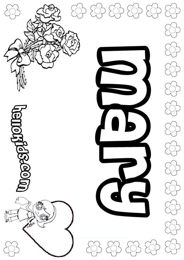 Mary Coloring Pages Hellokids