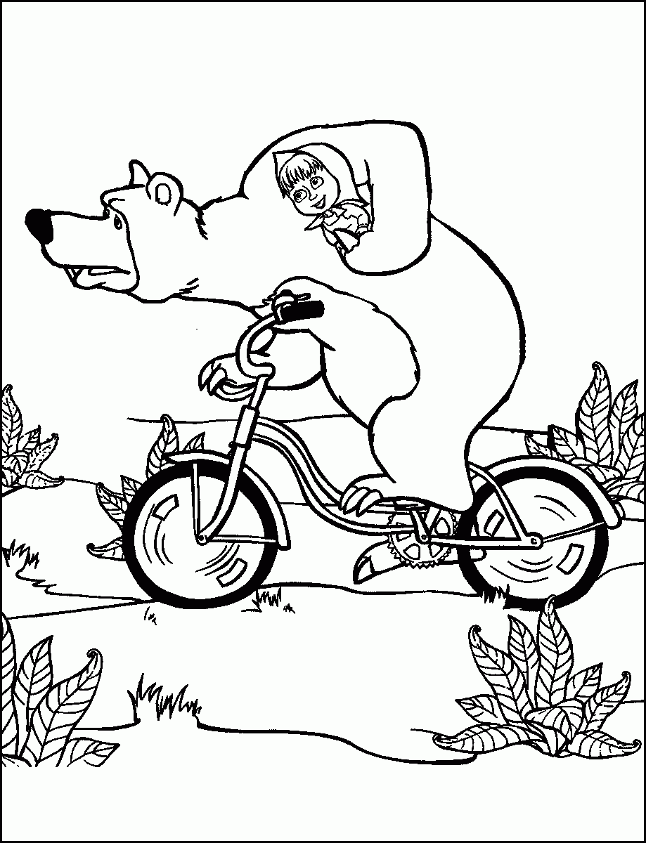 Masha And The Bear Coloring Pages