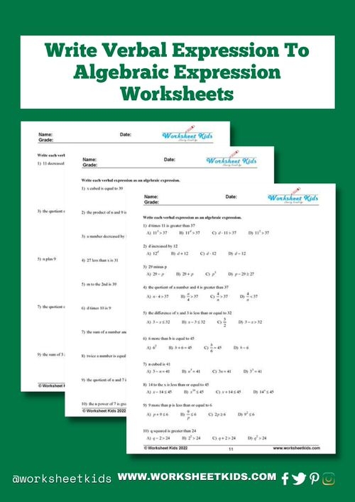 Master Algebra With Ease 12 Engaging Worksheets For Converting 