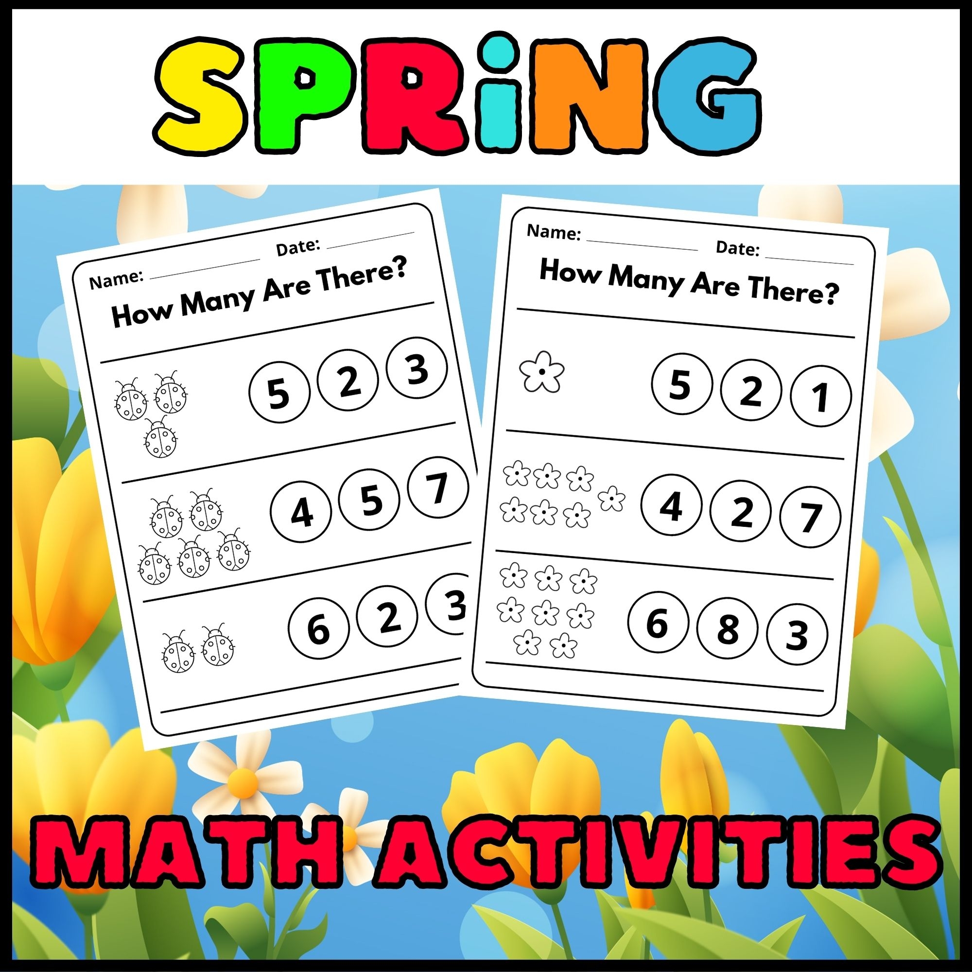 Math In The Springtime Kindergarten Worksheets Fun Worksheets For