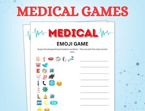 Medical Game Printable Nursing Games Doctor Games Radiology Games