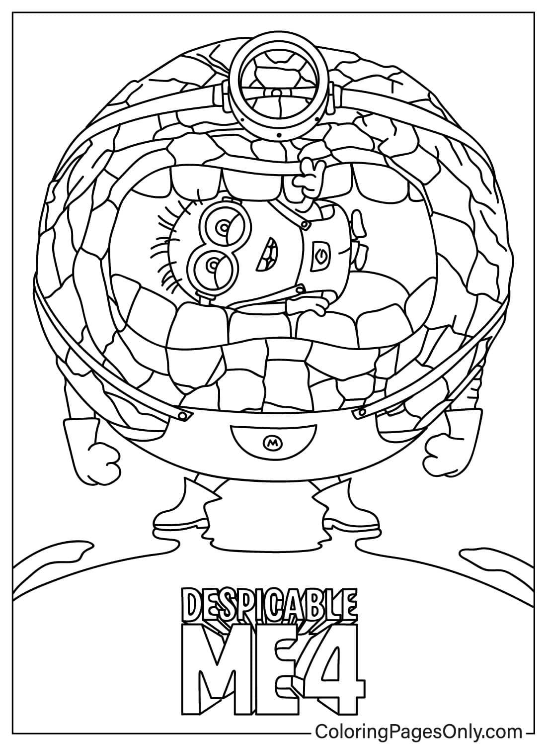 Mega Minion Free Printable Coloring Pages