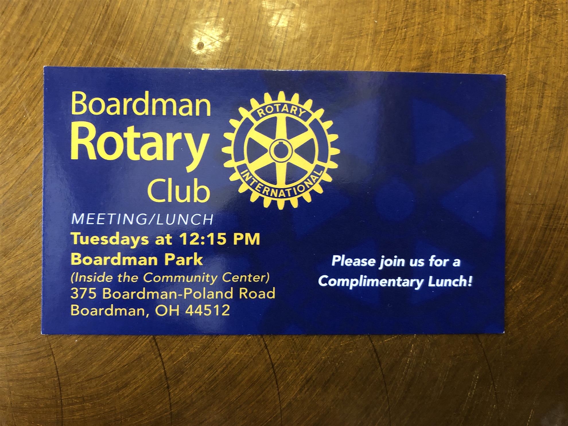 Membership Invitation Cards Rotary Club Of Boardman