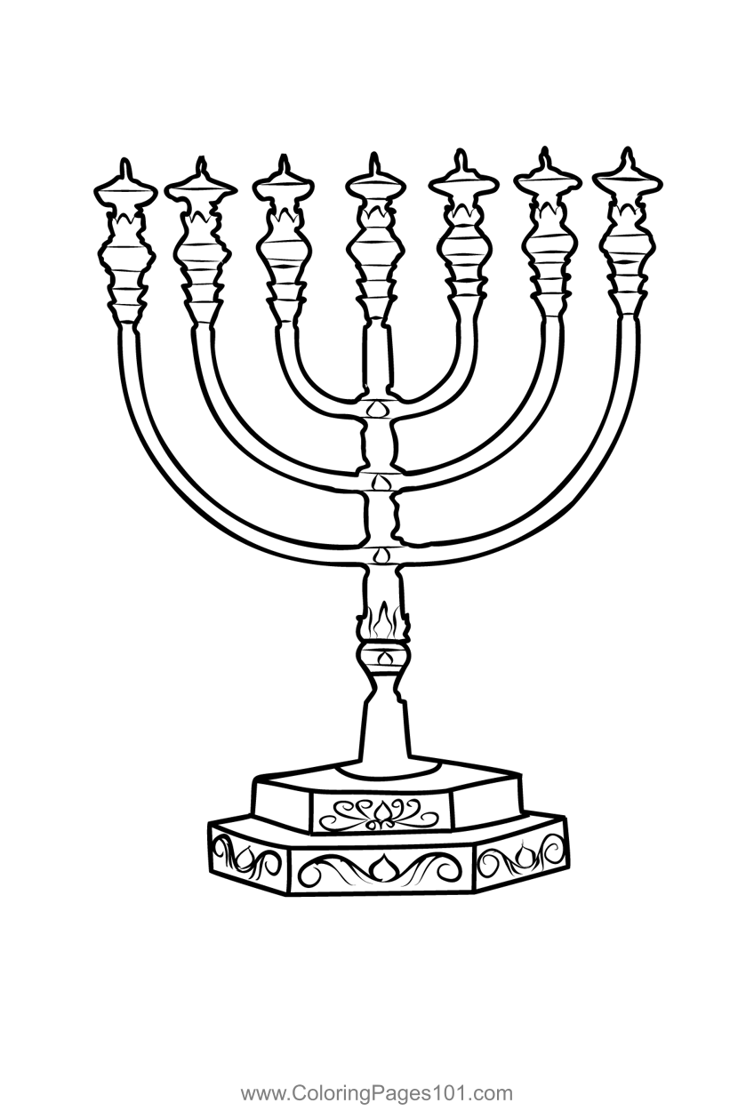 Menorah Coloring Page