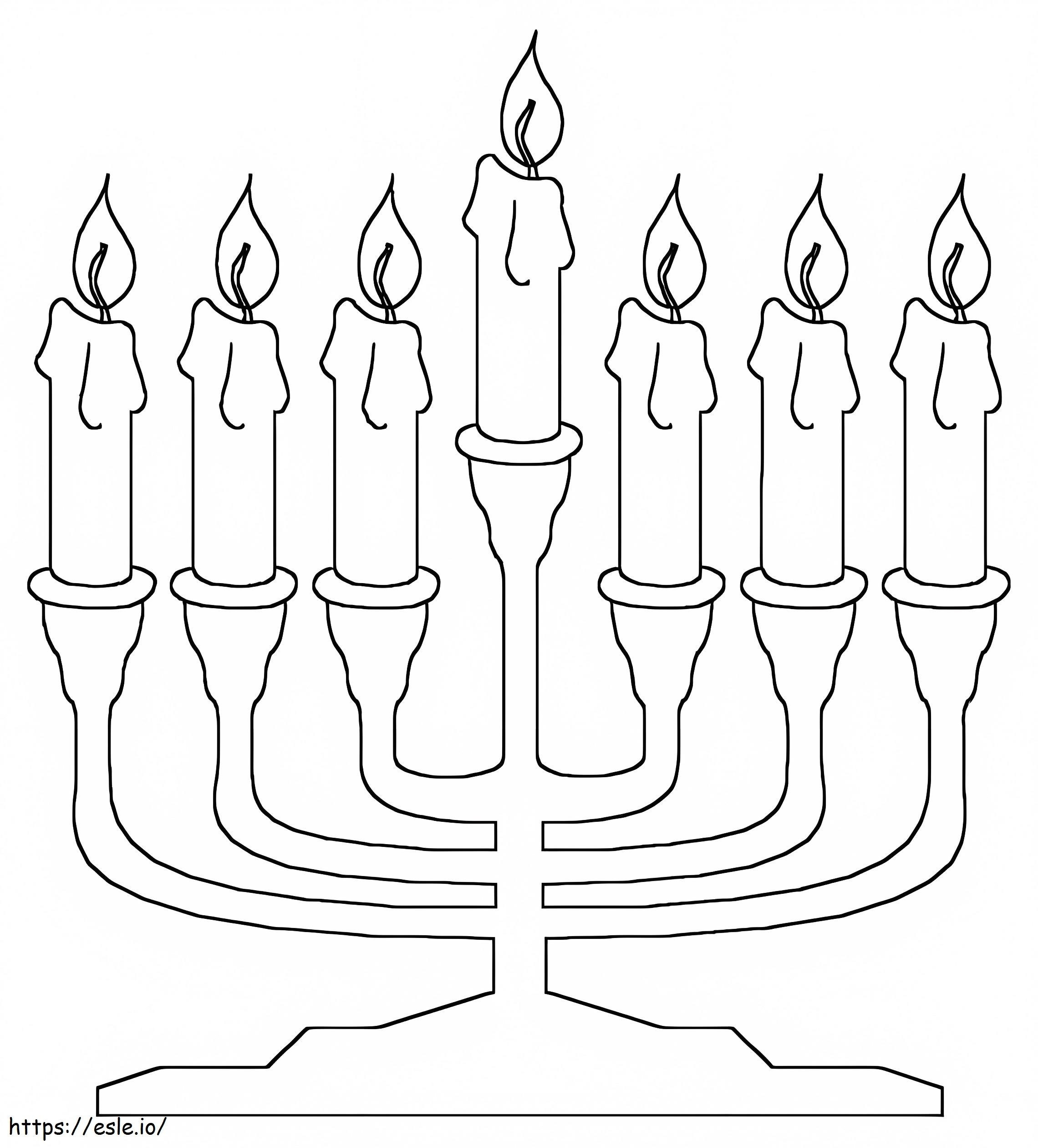 Menorah Printable Coloring Page