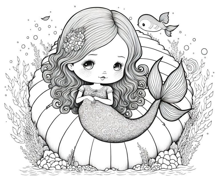 Mermaid Coloring Pages Free