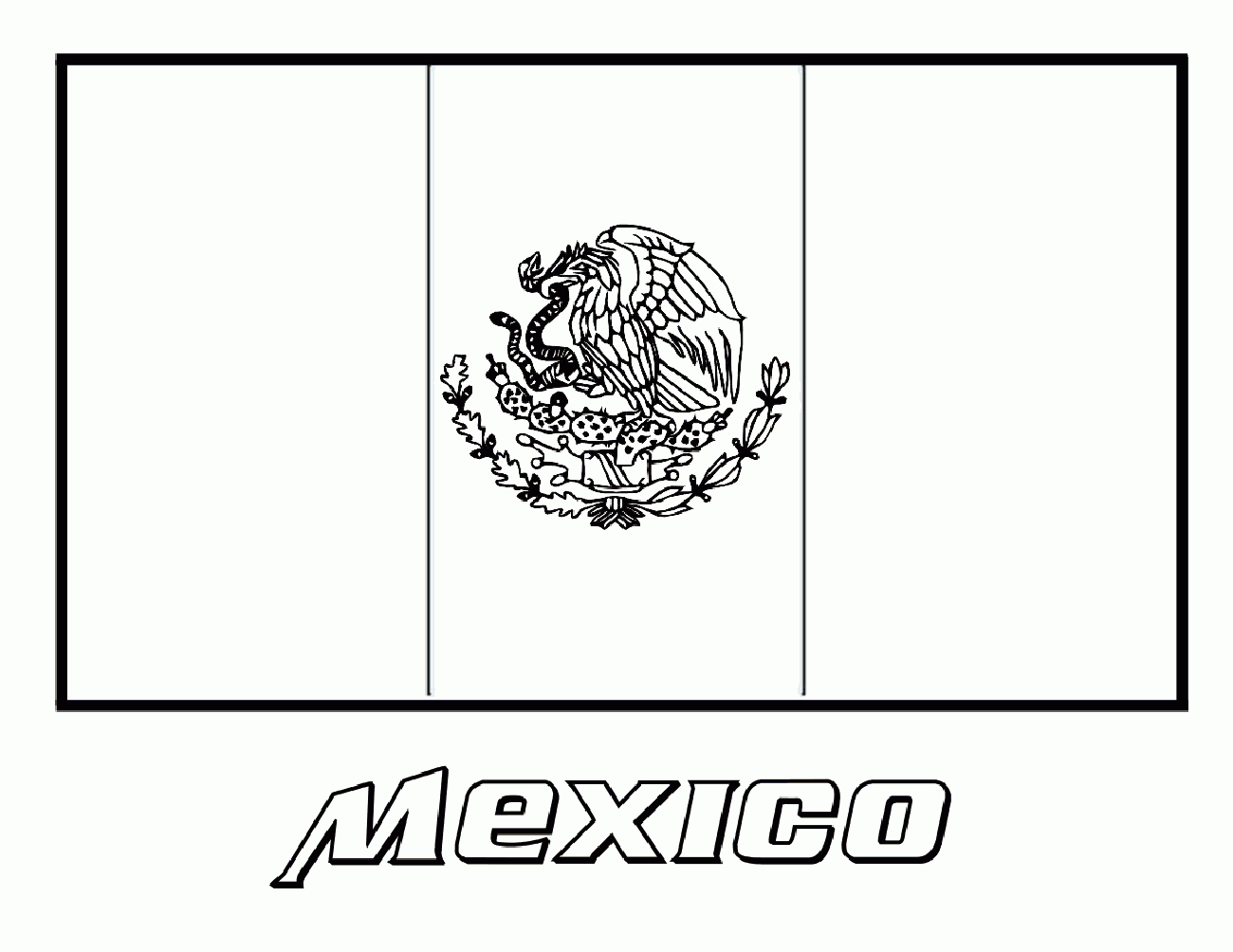 Mexico Flag Coloring Page Free Printable Coloring Pages For Kids