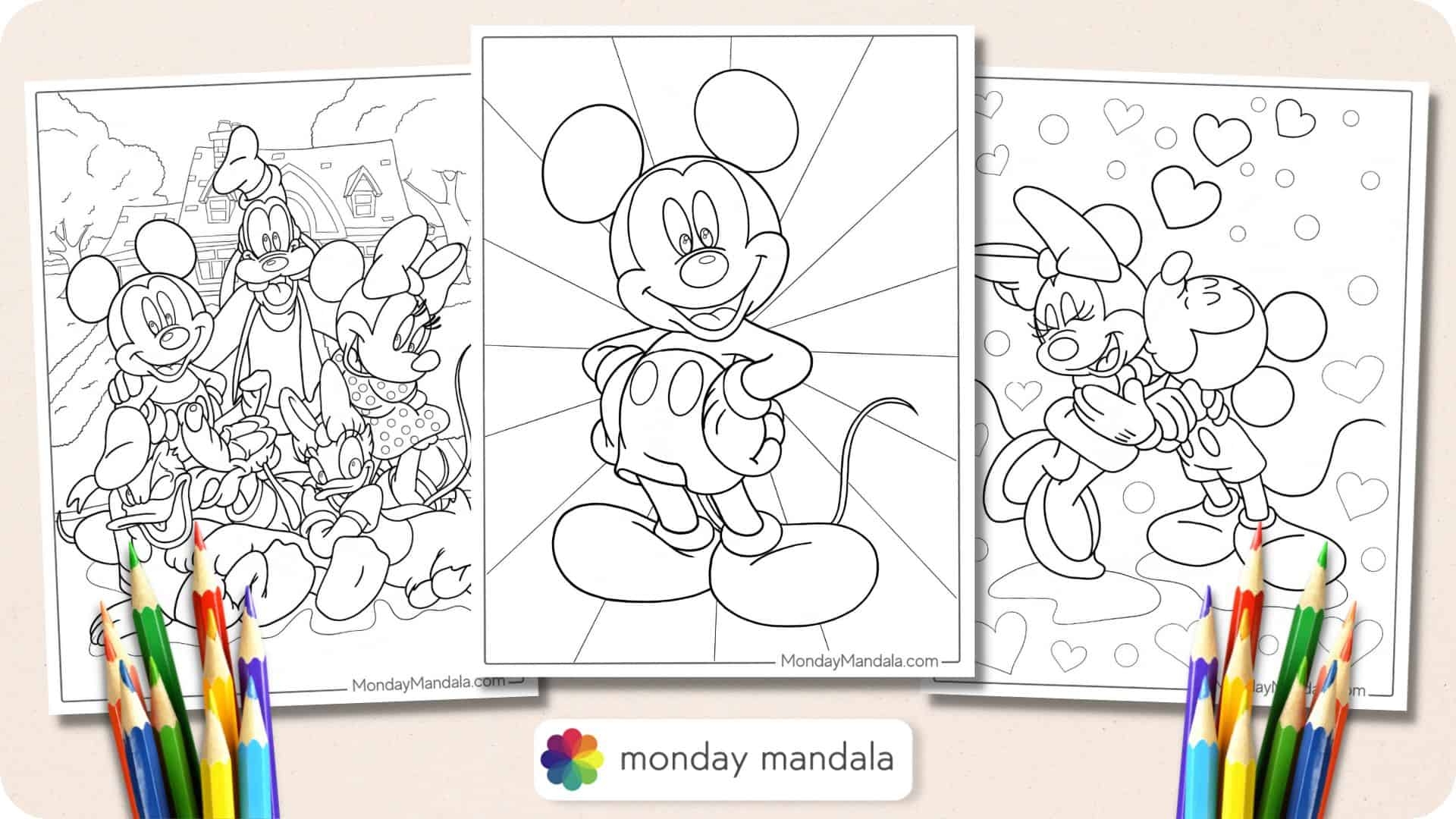 Mickey Mouse Friends Coloring Pages