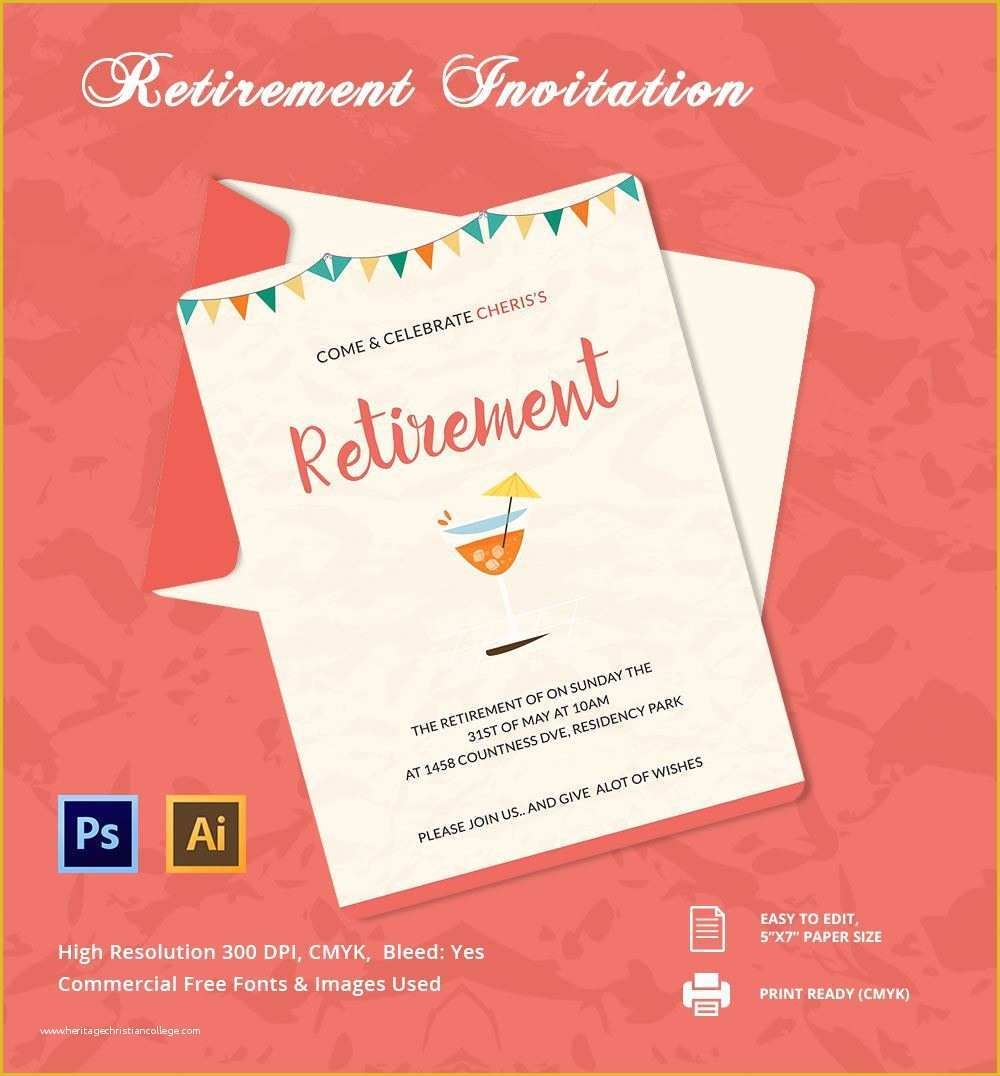Microsoft Word Invitation Templates Free Of Retirement Invitation