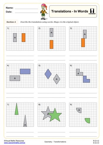 Middle School Transformations Worksheets PDF Printable Worksheets 