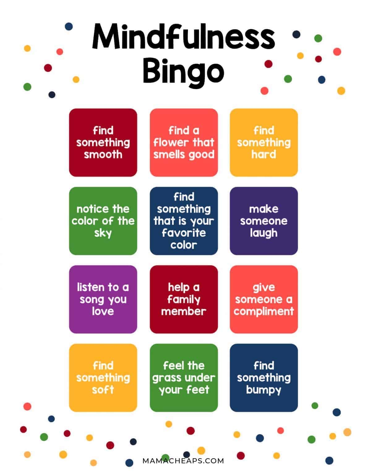 printable mindfulness activities for adults