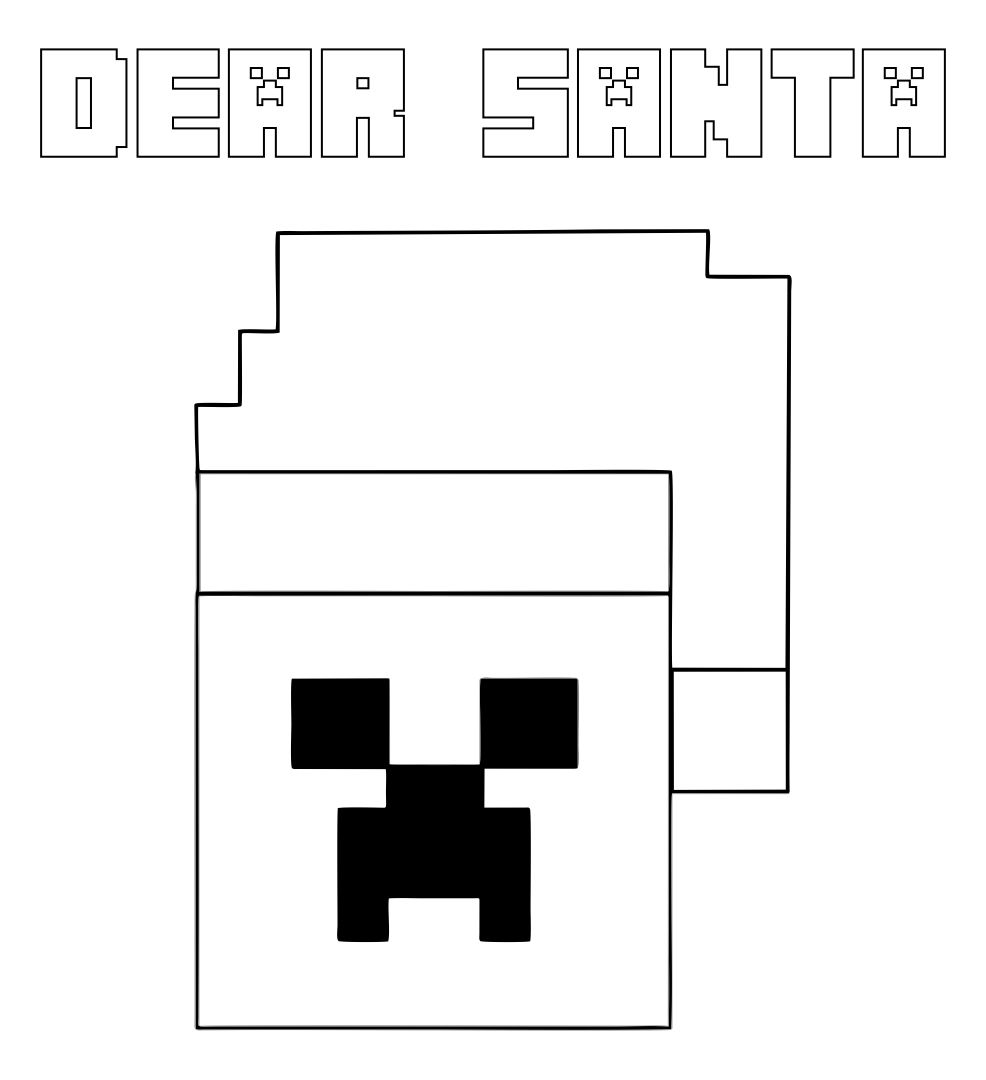 Mine Craft Coloring Christmas 12 Free PDF Printables Printablee 