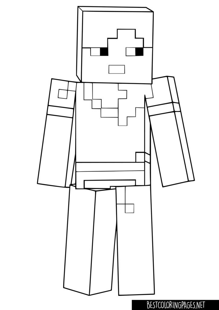 minecraft alex printable coloring pages