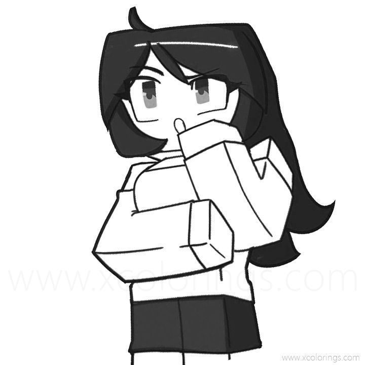printable minecraft aphmau coloring pages