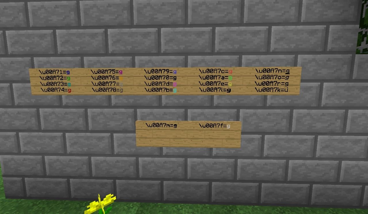 Minecraft Color Codes Coloring