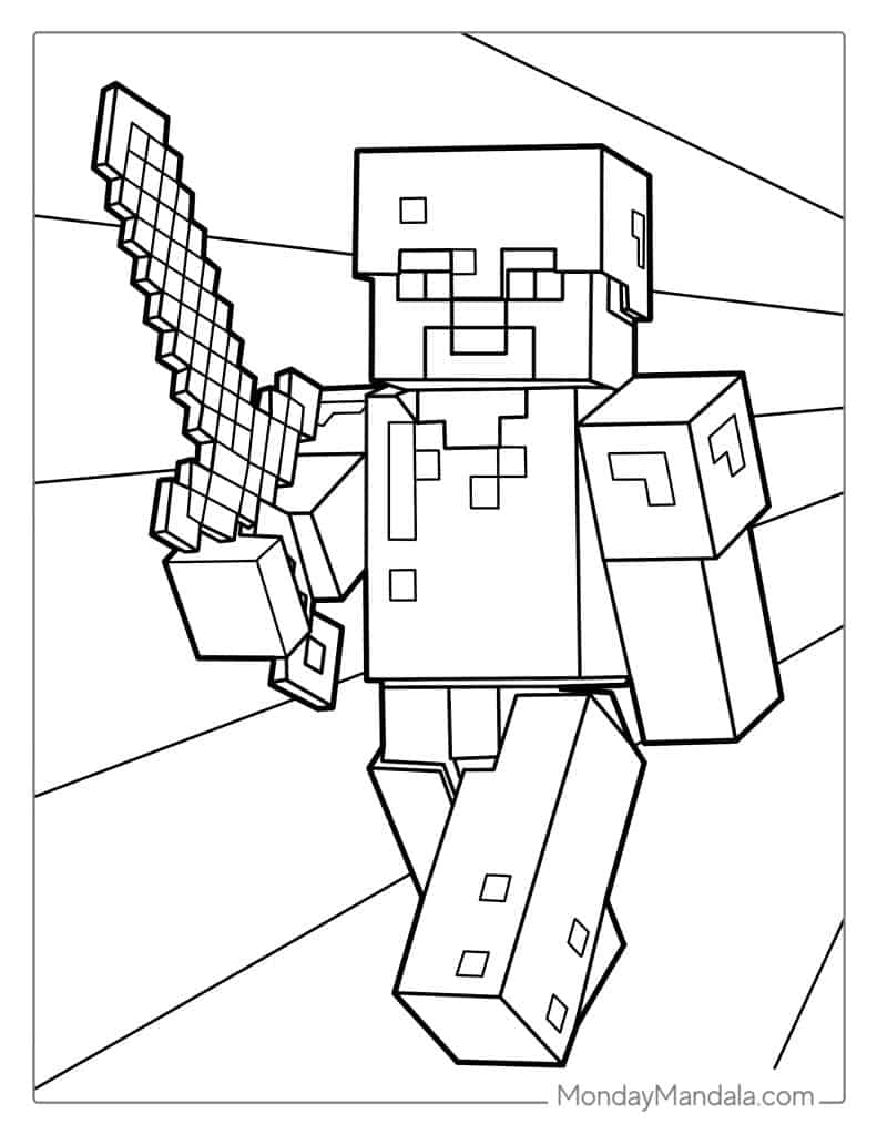 Minecraft Coloring Coloring Free Printable Pdf Free Infoupdate