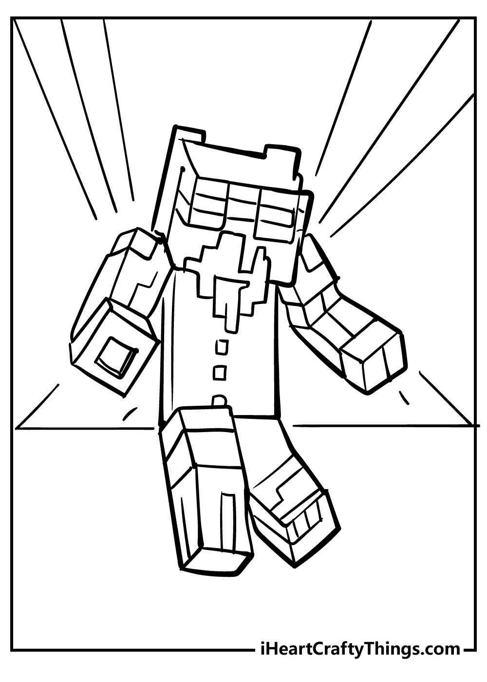 printable minecraft colouring pages