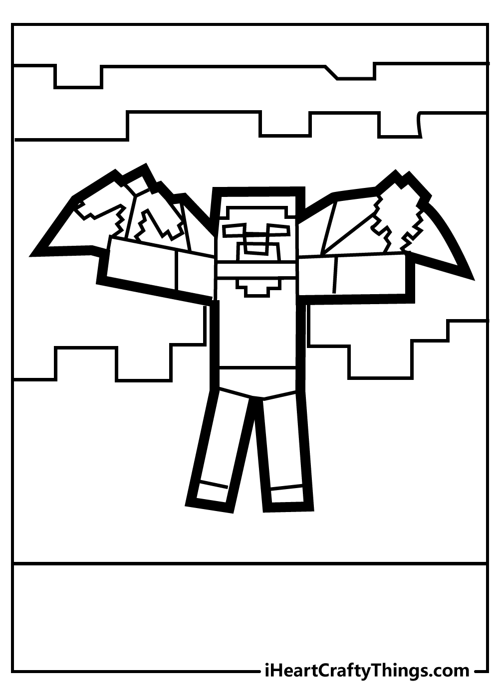 printable minecraft colouring in