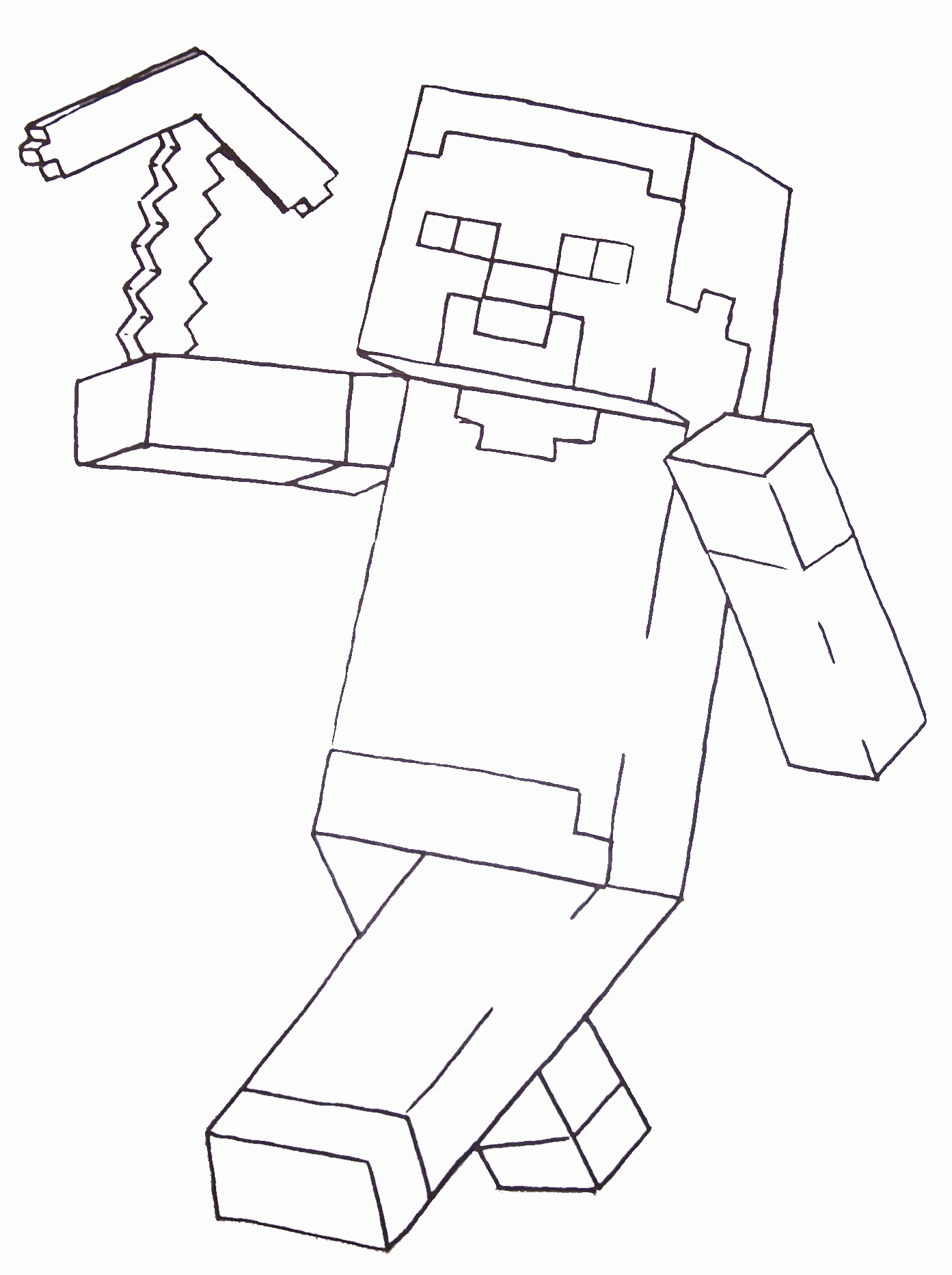 Minecraft Zombie Coloring Pages Free Minecraft Coloring Pictures 