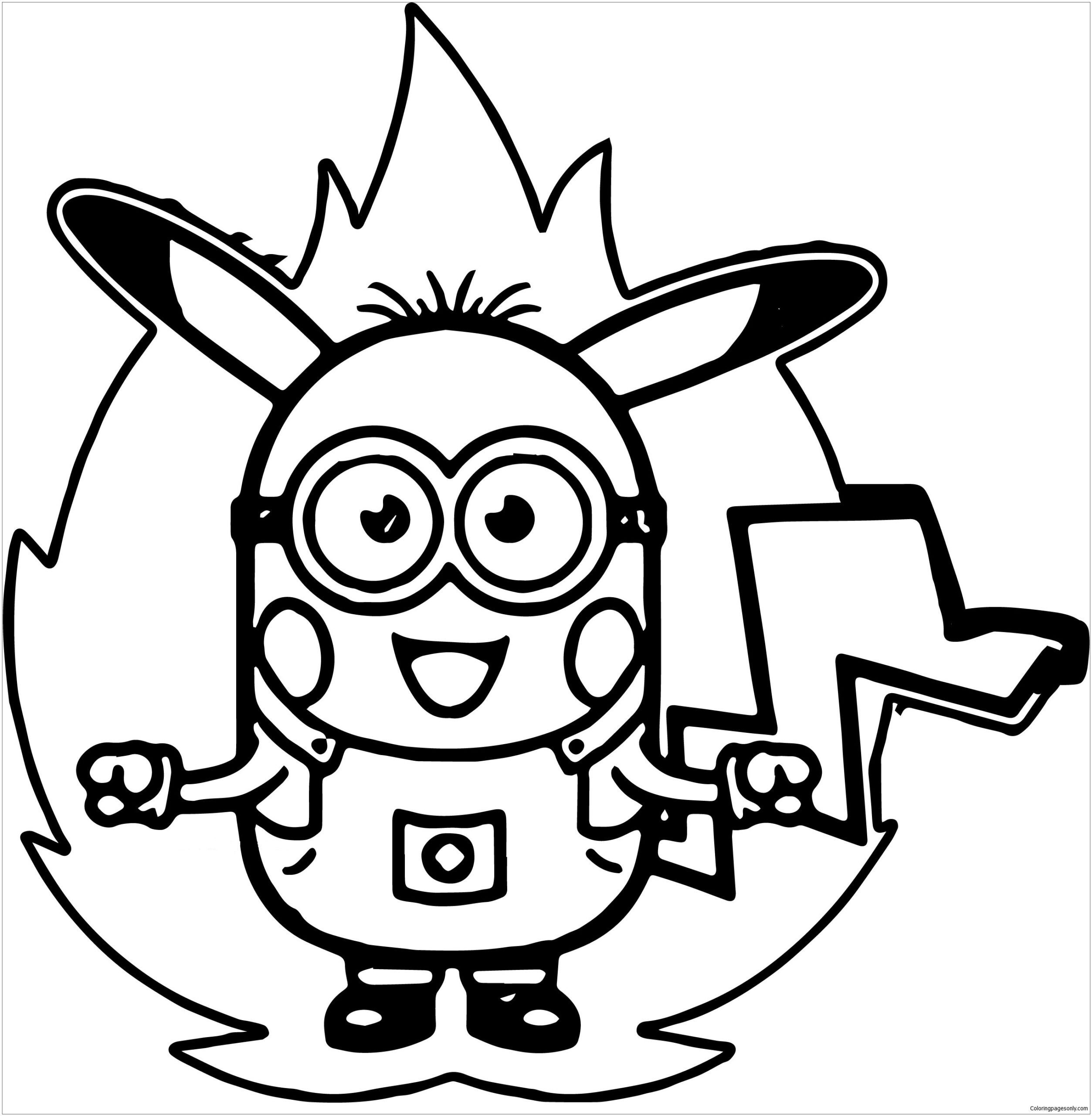 Minion Pokemon Coloring Pages Cartoons Coloring Pages Coloring