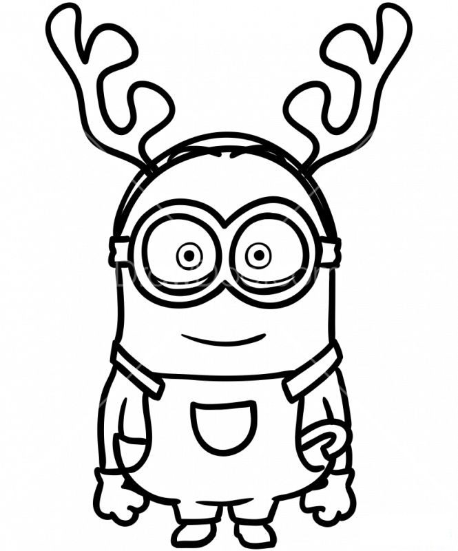 Minion Winter Coloring Pages Book For Kids 